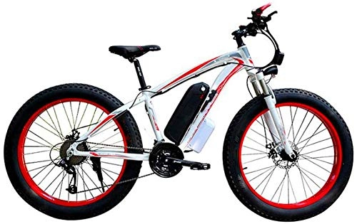 Electric Mountain Bike : Fangfang Electric Bikes, Electric Bicycle Snow, 4.0 fat Tire Electric Bicycle Professional 27 Speed Transmission Gears disc brake 48V15AH lithium battery suitable for 160-190 cm Unisex, E-Bike