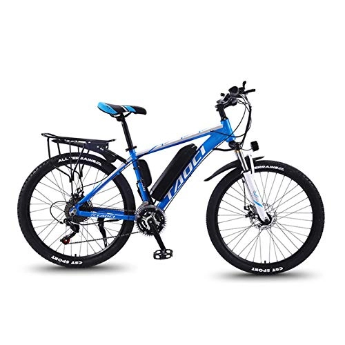 Electric Mountain Bike : FASFSAF Electric Mountain Bike for Adults, 250W E-Bike with 36V 10Ah Lithium-Ion Battery for Adults, Professional 21-30 Speed Transmission Gears, A, 21 speed