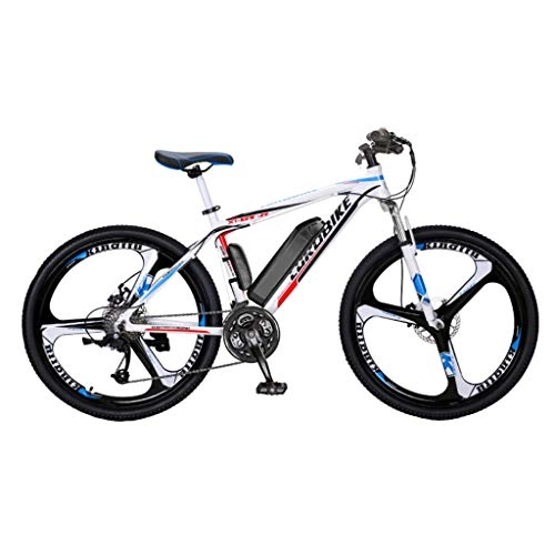 Electric Mountain Bike : FFF-HAT 27-speed Lithium Battery Electric Aluminum Alloy Mountain Bike 26-inch Adult Variable Speed Off-road Three-cutter Bicycle Supports Three Modes