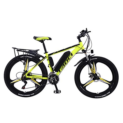 Electric Mountain Bike : FFF-HAT Adult Bicycle 26 Inch Dual Disc Brake Integrated Wheels 21 Speed 8AH / 10AH / 13AH Mountain Off-road Variable Speed Bicycle City Travel Bicycle