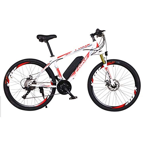 Electric Mountain Bike : FFF-HAT Electric Bicycle Adult Mountain Bike Variable Speed Off-road Power-assisted Bicycle, 21-speed 26" Electric Bicycle 36V8A Endurance 36 Km, with Removable Power Lithium Battery