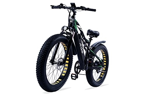 Electric Mountain Bike : Ficyacto 26" Electric Bike for Adults, 26 * 4.0 Inch Electric Mountain Bike, 48V17AH Removable Battery, Shimano 7 Speed Ebike