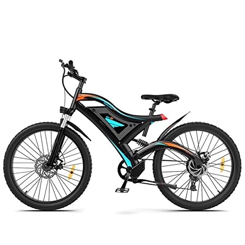 Electric Mountain Bike : FMOPQ Electric BikePowerful for Cycling Enthusiasts 26" 500W Electric Bike Fat Tire P7 48V 15AH Removable Lithium Battery for Adults