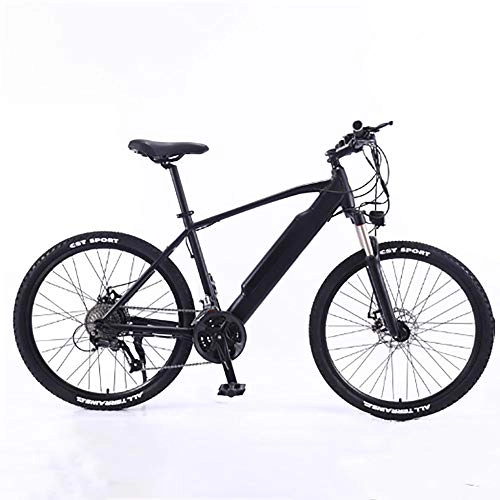 Electric Mountain Bike : Folding Electric Bike, for Adult 26" PremiumFull Suspension Electric Bicycle with 350W Motor, Removable 36V 10Ah Battery Electric Bike, 7-speed Gear, Black