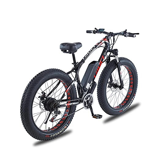 Electric Mountain Bike : Folding Electric Bikes Mens Mountain Bike 48V 30Km / H 750W E-Bike 13AH Lithium-Ion Battery Electricbike for Outdoor Cycling Travel 21 Speed Magnesium Alloy Bicycles Red