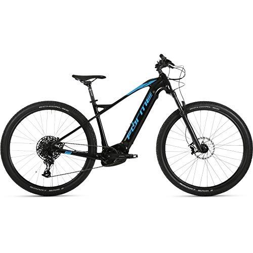 Electric Mountain Bike : Forme Black Rocks HTE 29" Electric Mountain Bike - Black / Blue