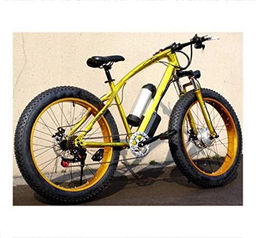 Electric Mountain Bike : FREIHE Comfort bicycle 26 inch electric mountain bike assisted bike 21-speed electric lithium battery assisted electric bike with thick gold tires