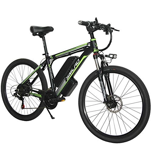 Electric Mountain Bike : FXMJ Electric Bikes for Adult, Aluminum Alloy Ebikes Bicycles All Terrain, 26" 48V 350W Removable Lithium-Ion Battery Bicycle Ebike, 27 Speed Gear, for Outdoor Cycling, 10AH