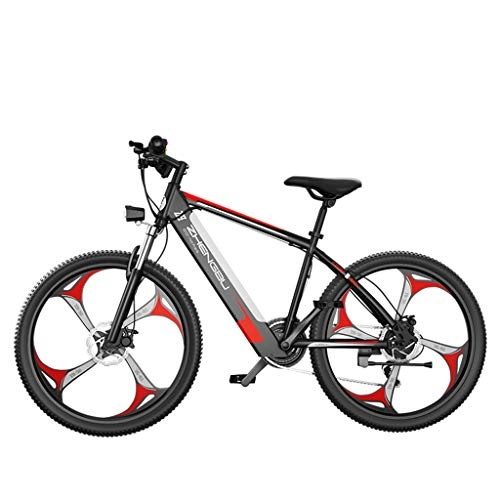 Electric Mountain Bike : GASLIKE 26 Inch Electric Mountain Bike for Adult, Fat Tire Electric Bike for Adults Snow / Mountain / Beach Ebike with Lithium-Ion Battery, Red