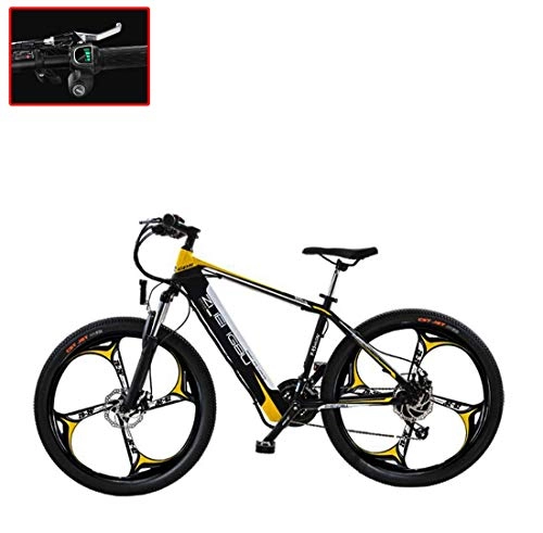 Electric Mountain Bike : GASLIKE Adult 26 Inch Electric Mountain Bike, 250W 48V Lithium Battery 27 Speed Electric Bicycle, With LCD Display Instrument, A