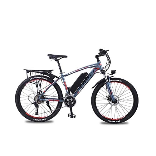 Electric Mountain Bike : GASLIKE Adult 26 Inch Electric Mountain Bike, 350W / 36V Lithium Battery, High-Strength Aluminum Alloy 27 Speed Variable Speed Electric Bicycle, A, 50KM