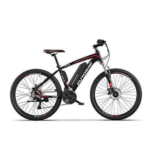 Electric Mountain Bike : GASLIKE Adult 26 Inch Electric Mountain Bike, 36V Lithium Battery, 27 Speed Aerospace Aluminum Alloy Offroad Electric Bicycle, A, 40KM