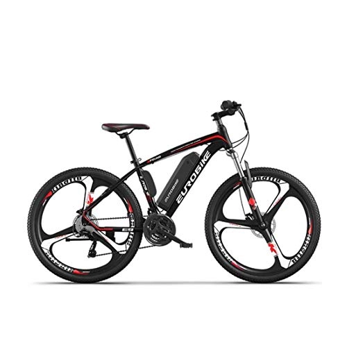 Electric Mountain Bike : GASLIKE Adult 26 Inch Electric Mountain Bike, 36V Lithium Battery, 27 Speed Aerospace Aluminum Alloy Offroad Electric Bicycle, B, 35KM