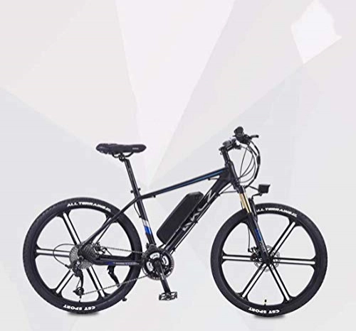 Electric Mountain Bike : GASLIKE Adult 26 Inch Electric Mountain Bike, 36V Lithium Battery 27 Speed Electric Bicycle, High-Strength Aluminum Alloy Frame, Magnesium Alloy Wheels, C, 30KM