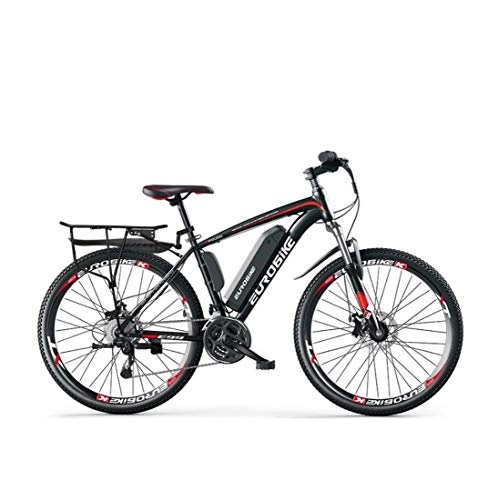 Electric Mountain Bike : GASLIKE Adult 26 Inch Electric Mountain Bike, 36V Lithium Battery, 27 Speed High-Carbon Steel Offroad Electric Bicycle, A, 35KM