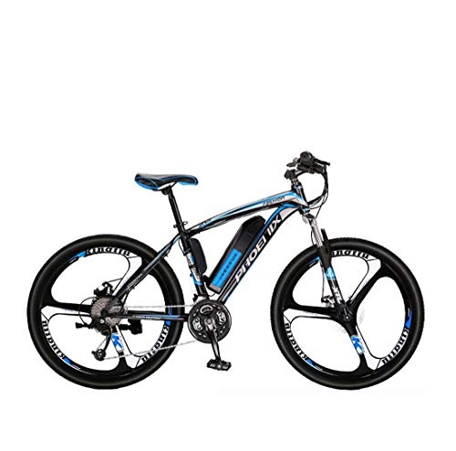 Electric Mountain Bike : GASLIKE Adult 26 Inch Electric Mountain Bike, 36V Lithium Battery / 27 speed High-Strength High-Carbon Steel Frame Offroad Electric Bicycle, B, 13.6AH