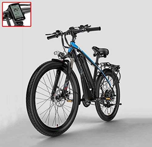 Electric Mountain Bike : GASLIKE Adult 26 Inch Electric Mountain Bikes, 48V Lithium Battery Electric Bicycle, With Anti-theft Alarm / Fixed-Speed Cruise / 5-gear Assist, A, 13AH