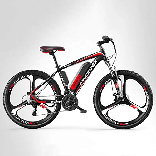 Electric Mountain Bike : GASLIKE Adult 26 Inch Mountain Electric Bike Mens, 27 speed Off-Road Electric Bicycle, 250W Electric Bikes, 36V Lithium Battery, Magnesium Alloy Integrated Wheels, A, 10AH