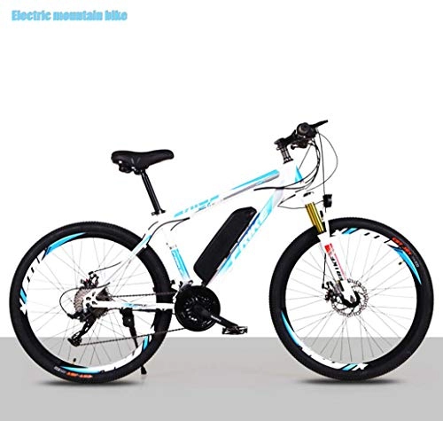 Electric Mountain Bike : GASLIKE Adult 26Inch Electric Mountain Bike Mens, 21 speed Beach Snowm Electric Bicycle, City Road Electric Bikes, 36V 8AH Lithium Battery, D