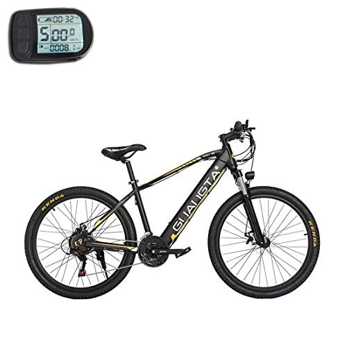 Electric Mountain Bike : GASLIKE Adult 27.5 Inch Electric Mountain Bike, 48V Lithium Battery, Aviation High-Strength Aluminum Alloy Offroad Electric Bicycle, 21 Speed, A, 80KM