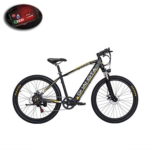 Electric Mountain Bike : GASLIKE Adult 27.5 Inch Electric Mountain Bike, 48V Lithium Battery, Aviation High-Strength Aluminum Alloy Offroad Electric Bicycle, 7 Speed, A, 60KM