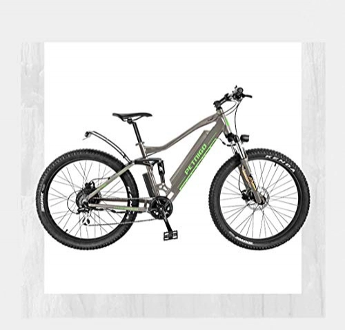 Electric Mountain Bike : GASLIKE Adult 27.5 Inch Electric Mountain Bike, All-terrain Suspension Aluminum alloy Electric Bicycle 7 Speed, With Multifunction LCD Display, B, 70KM