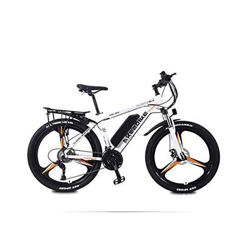 Electric Mountain Bike : GASLIKE Adult Electric Mountain Bike, 36V Lithium Battery 27 Speed Electric Bicycle, High-Strength Aluminum Alloy Frame, 26 Inch Magnesium Alloy Wheels, A, 50KM