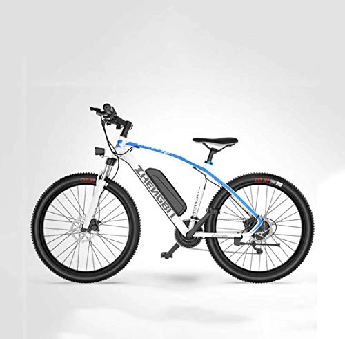 Electric Mountain Bike : GASLIKE Adult Electric Mountain Bike, 48V Lithium Battery, Aviation High-Strength Aluminum Alloy Offroad Electric Bicycle, 27 Speed 26 Inch Wheels, C