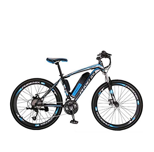 Electric Mountain Bike : GASLIKE Adult Mountain Electric Bikes, 36V Lithium Battery High-Strength High-Carbon Steel Frame Offroad Electric Bicycle, 27 speed, B, 13.6AH