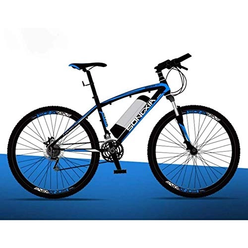 Electric Mountain Bike : GBX Bike, Electric Bike, Adult Electric Bicycle, 26 inch 36V Removable Lithiumbattery Mountain Ebike, City Bicycle 30Km / H Safe Speed Double Disc Brake, Red, Blue