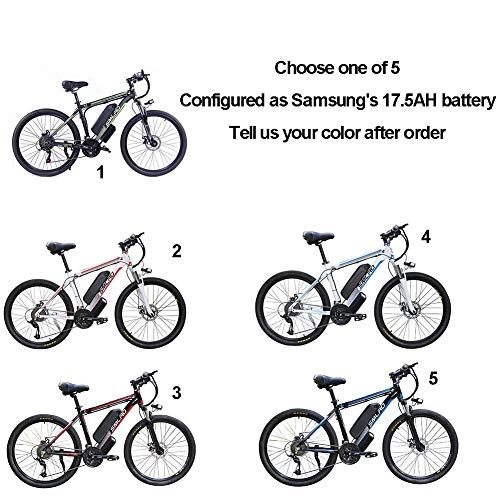 Electric Mountain Bike : GEETAC Electric Bicycles for Adults, 350W Aluminum Alloy Ebike Bicycle Removable 48V / 10Ah Lithium-Ion Battery Mountain Bike / Commute Ebike