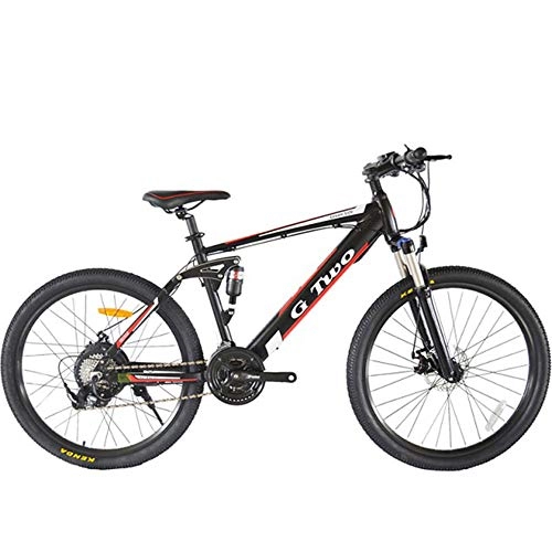 Electric Mountain Bike : GG 26" Intelligent Pedal Assist Electric Bicycle Mountain Bike, 250W / 350W Brushless Motor, 36V / 48V Invisible Lithium Battery, Aluminum Alloy Frame, Dis-brake&Hydraulic Brake(Black SW, 21S 350W 48V9.6Ah)