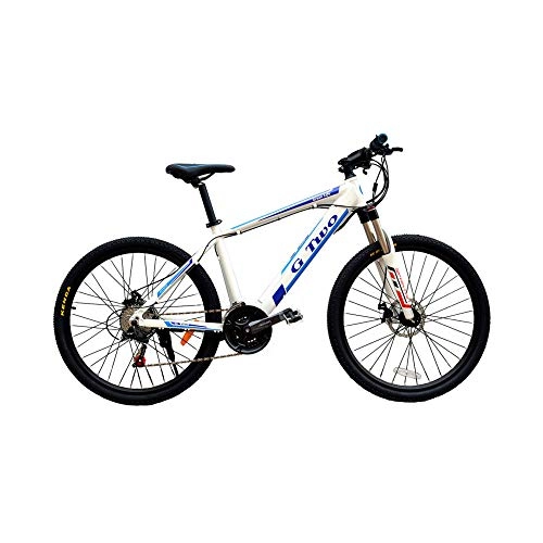 Electric Mountain Bike : GG 26'' Pedal Assist Electric Bicycle, 48V / 36V, 7.8Ah / 8.7Ah Built-in Lithium Battery, 21 / 27 Speed, 250W / 350W Brushless Motor, Dis-Brake & Hydraulic Brake(White SW, 21S 250W 36V7.8Ah)