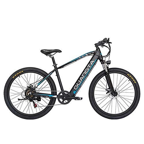 Electric Mountain Bike : GTWO 27.5 Inch 750W Electric Bicyle Mountain Bike 48V 15Ah Large Capacity Built-in Battery Lockable Suspension Fork (Black Blue A, Hydraulic Disc Brake)
