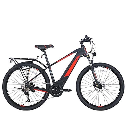 Electric Mountain Bike : GUI-Mask SDZXCElectric Power Mountain Bike 500 Lithium Battery Center Aluminum Alloy Frame Bicycle Disc Brake Bicycle 9 Speed