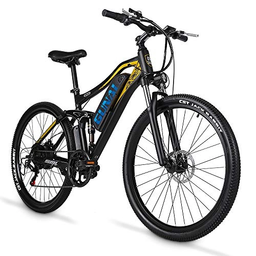 Electric Mountain Bike : GUNAI 27.5 Inch Electric Bike for Adult 500W Mountain Bike with 48V 15AH Lithium Ion Battery