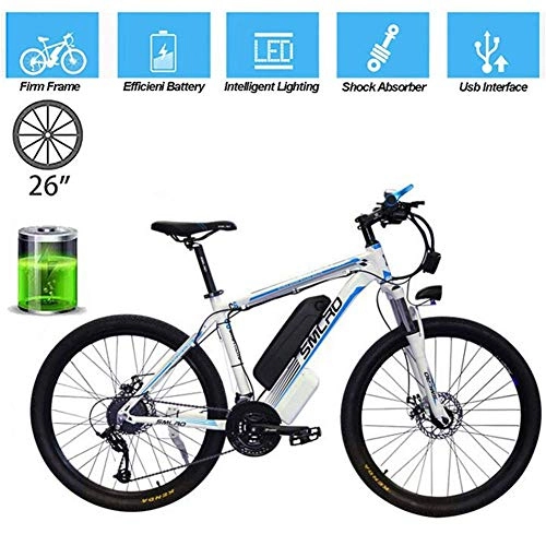 Electric Mountain Bike : GYL Electric Bike Mountain Bike Scooter Battery Bike Adult 36V 13Ah 350W with Led Headlight 3 Modes Suitable for Men City Outdoor Commuting 26 Inches