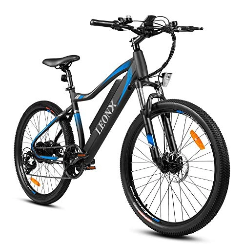 Electric Mountain Bike : H&G 26in Electric Cycles for Adults, 350W Urban e-Bike with Removable Lithium-ion Battery E-PAS Recharge System e bike, 48V 10.4Ah Battery, blue