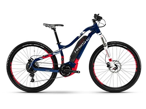 Electric Mountain Bike : HAIBIKE Sduro Hardlife 3.0500WH 11g NX 18HB YWC Blue / Coral / White Size S