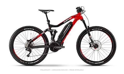 Electric Mountain Bike : HAIBIKE XDURO AllMtn 2.0 Yamaha Electric Bike 2019 (M / 44cm, Black / Red / White)