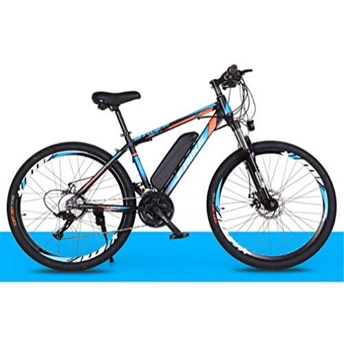 Electric Mountain Bike : HAOXJ1 26'' Electric Mountain Bike, City commute electric bicycle with Removable Large Capacity Battery (36V 250W), Electric Bike 21 Speed Gear (Color : Blue 1)