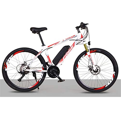 Electric Mountain Bike : HAOXJ1 26'' Electric Mountain Bike, City commute electric bicycle with Removable Large Capacity Battery (36V 250W), Electric Bike 21 Speed Gear (Color : Red 2)