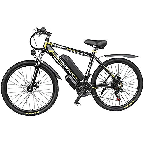 Electric Mountain Bike : HAOYF 26 Inch 48V Mountain Electric Bikes for Adult, 350W Cruise Control Urban Commuting Electric Bicycle Removable Lithium Battery, 27-Speed Gear Shifts, 10AH