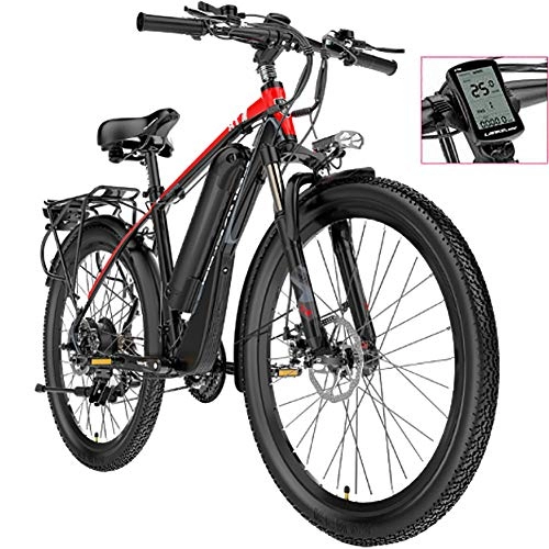 Electric Mountain Bike : HAOYF Electric Bikes for Adult, Mens Mountain Bike, 26" 48V 400W Removable Lithium-Ion Battery Bicycle Ebike, for Outdoor Cycling Travel Work Out, Red