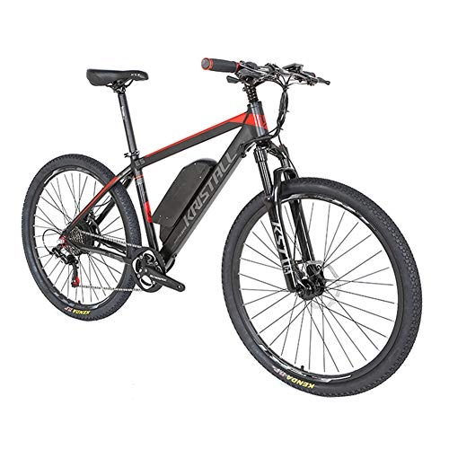 Electric Mountain Bike : HECHEN Electric Bike 17 X 29in Mountain Bike Full Suspension 250W 36V 8 Speeds Bicycle with Power Off Anti-Slip Mechanical Disc Brake and Smart Bike Computer