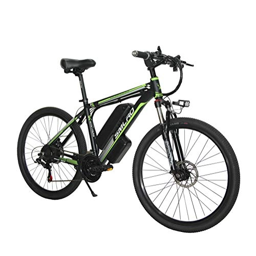 Electric Mountain Bike : HECHEN Lightweight 26'' Electric Mountain with Speed Gear E-bike with Removable Large Capacity Lithium-Ion Battery (36V10AH 350W), Electric Bicycles Three Working Modes, Green