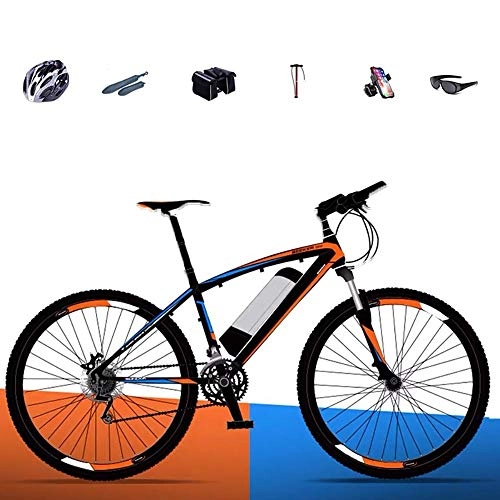 Electric Mountain Bike : HHHKKK 26'' Electric Mountain Bike with Removable Large Capacity Lithium-Ion Battery (36V 250W), Cruising Range 100km, Brake System Front and Rear Double Disc Brakes
