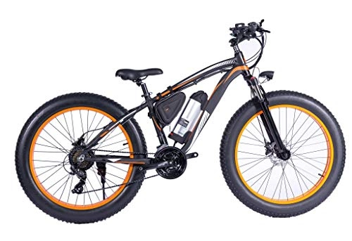 Electric Mountain Bike : HJHJ Electric mountain bike 26 inch zebra stripe aluminum frame 7 speed scooter mechanical disc brake (36V 250W) lithium battery with LED / speed up to 30KM