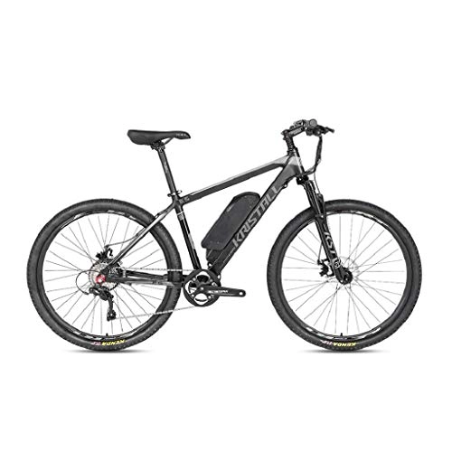 Electric Mountain Bike : HJHJ Electric mountain bike, 36V10AH lithium battery hybrid bicycle, (26-29 inches) bicycle snowmobile 24 speed gear mechanical line pull disc brake three working modes, Blue, 29 * 17in