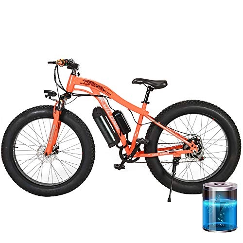 Electric Mountain Bike : HJHJ Electric mountain bike Carbon steel frame Electric assisted snowmobile 36V250W Front fork damping system Front and rear double disc brakes LED headlights